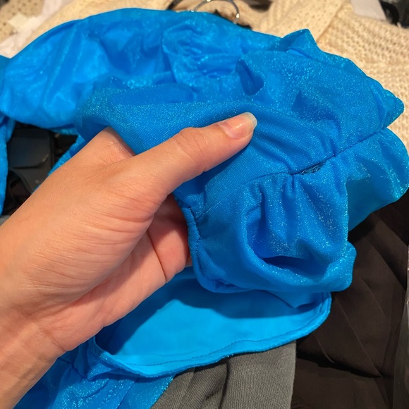 One Shoulder Leg Jumpsuit - Blue (Rave Festival) - Picture 4 of 7